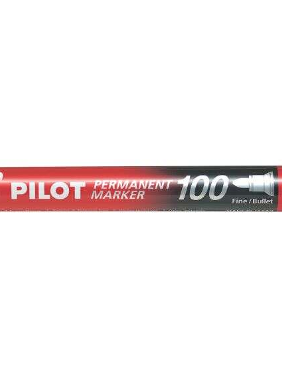 Pilot Rotulador Permanente 100 - Punta de Bala 4,5mm - Trazo 1mm - Color Rojo 1