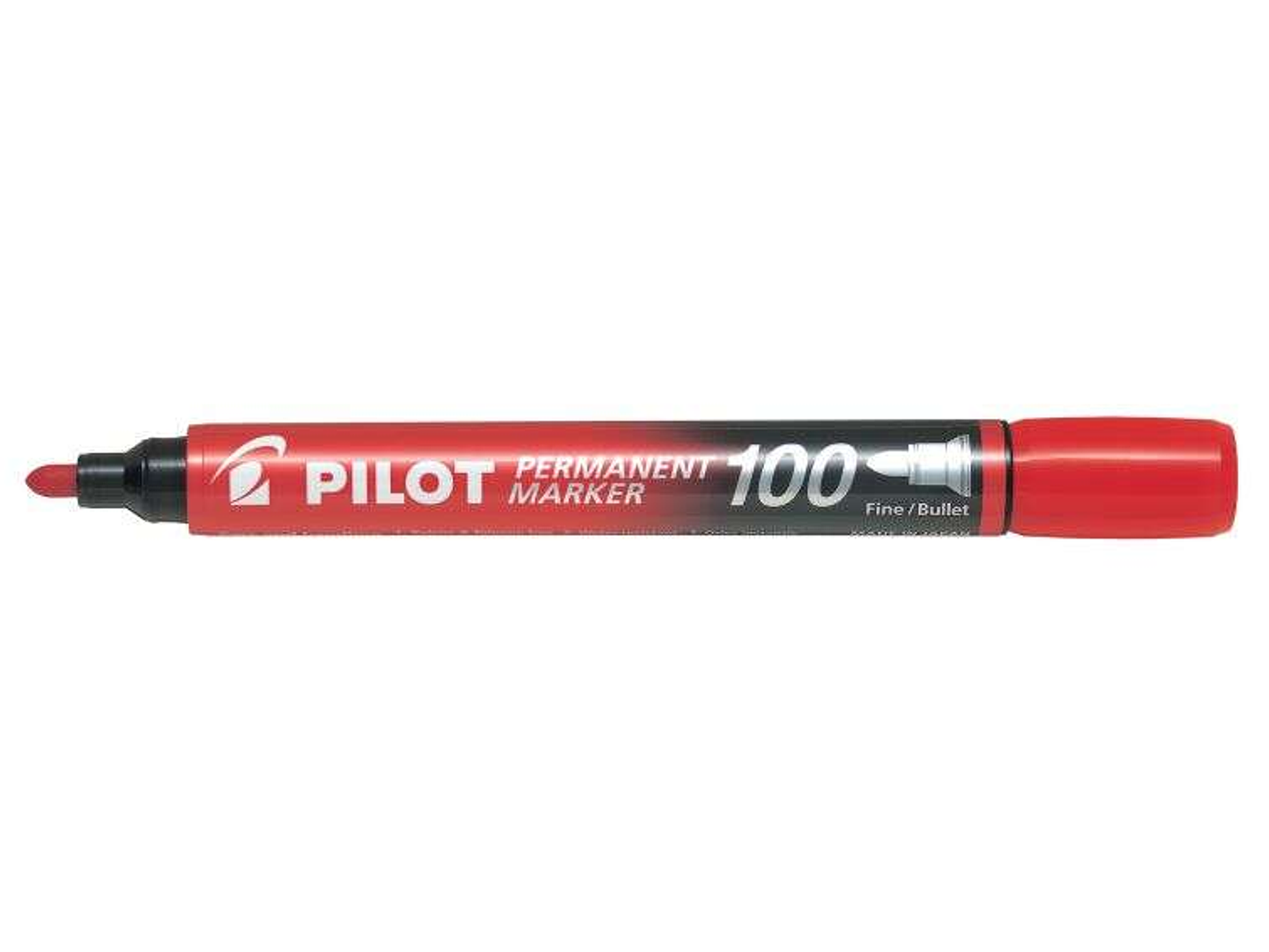Pilot Rotulador Permanente 100 - Punta de Bala 4,5mm - Trazo 1mm - Color Rojo 1