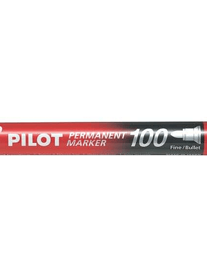 Pilot Rotulador Permanente 100 - Punta de Bala 4,5mm - Trazo 1mm - Color Rojo