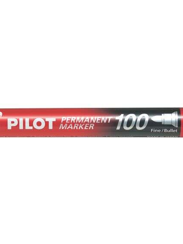 Pilot Rotulador Permanente 100 - Punta de Bala 4,5mm - Trazo 1mm - Color Rojo 1