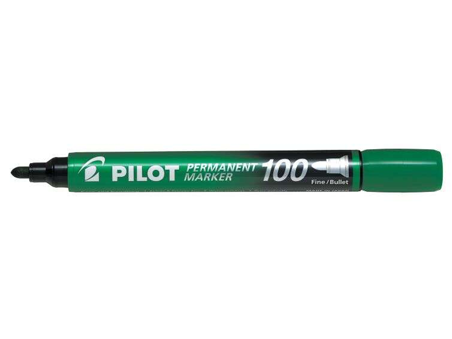 Pilot Rotulador Permanente 100 - Punta Fina de Bala 4,5mm - Trazo 1mm - Color Verde 1