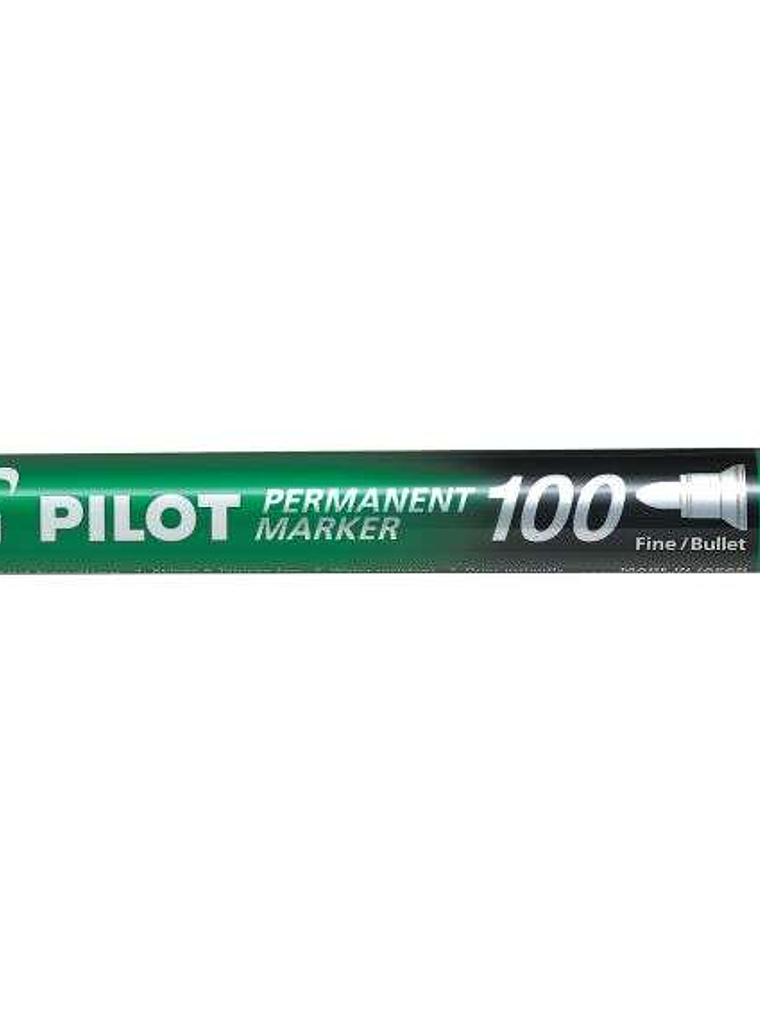 Pilot Rotulador Permanente 100 - Punta Fina de Bala 4,5mm - Trazo 1mm - Color Verde 1