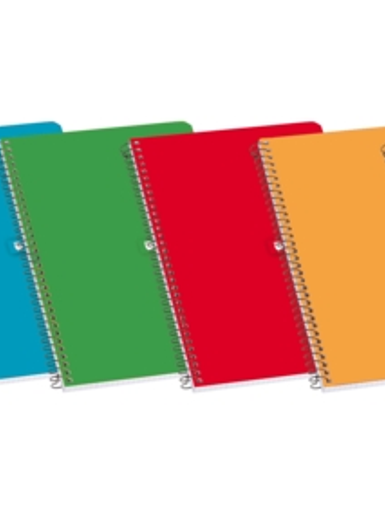 Enri Cuaderno Espiral Tapa Blanda 4º Pauta de 3.5 con Margen 80 Hojas - Diseño Colorido - Tamaño Practico - Espiral Resistente 1