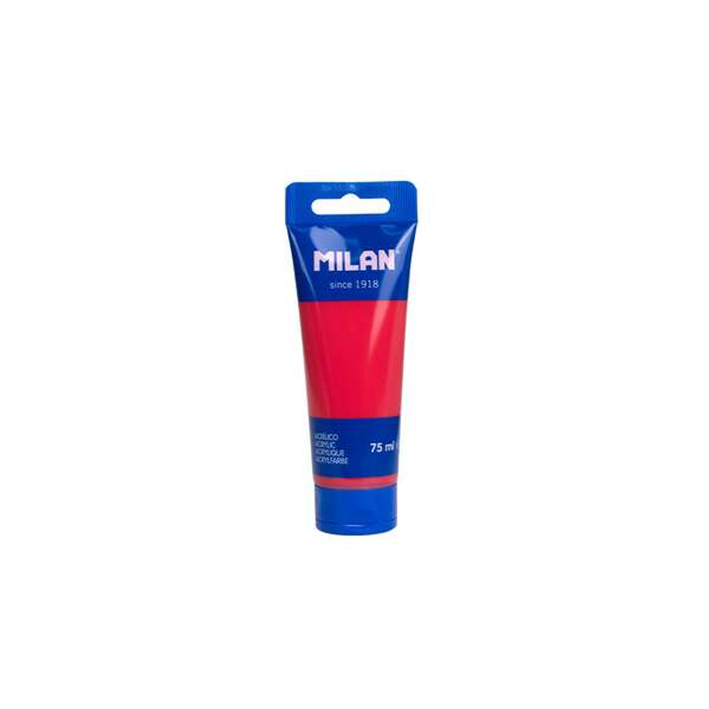 Milan Tubo de Pintura Acrilica 75ml - Pigmentos de Alta Calidad - Mezclable - Color Rojo Coral 1