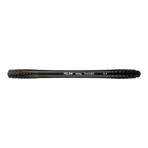 Milan Sway Fineliner Rotulador - Punta Fina 0.4mm - Ergonomico - Tinta al Agua - Color Negro