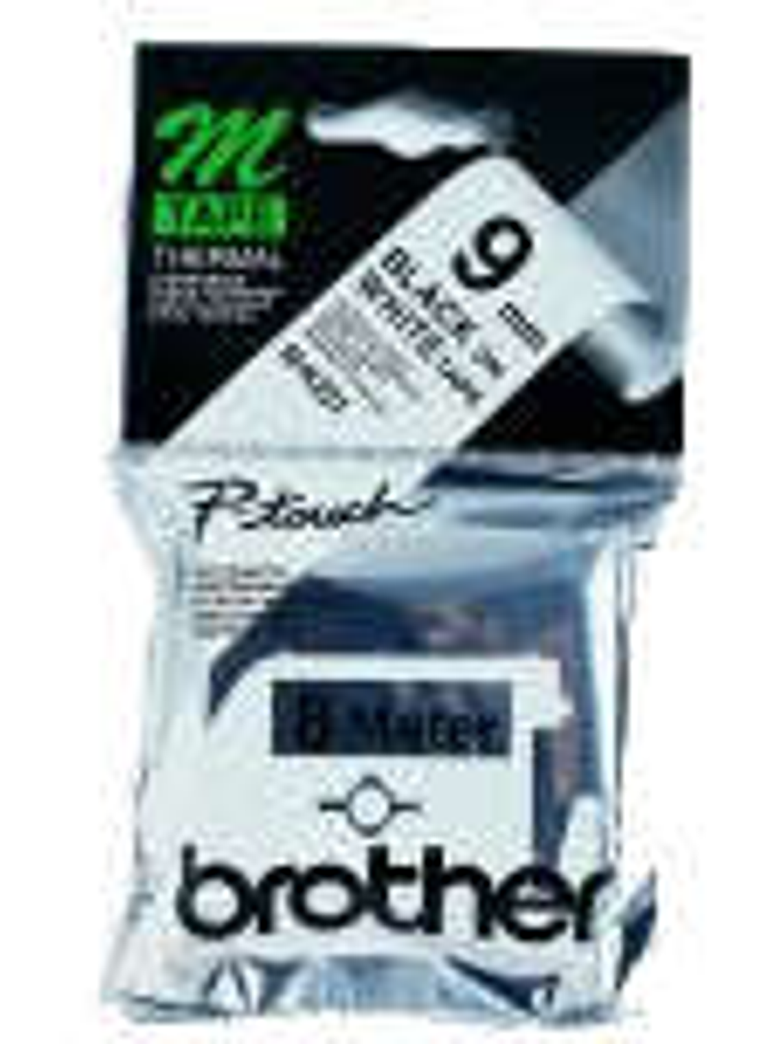 Brother MK221BZ Cinta No Laminada Original de Etiquetas - Texto Negro sobre Fondo Blanco - Ancho 9mm x 8 metros 1