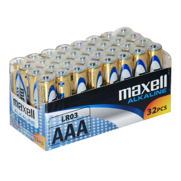 Maxell Pack de 32 Pilas Alcalinas LR03 AAA 1.5V