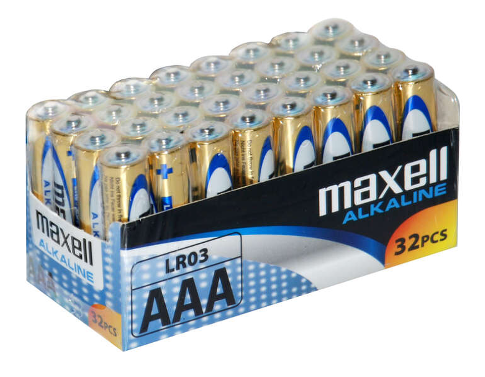 Maxell Pack de 32 Pilas Alcalinas LR03 AAA 1.5V 1