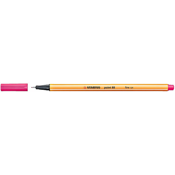 Stabilo Point 88 Rotulador de Punta Fina de Fibra - Trazo de 0.4 mm - Tinta con Base de Agua - Color Rosa