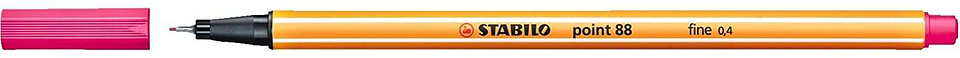 Stabilo Point 88 Rotulador de Punta Fina de Fibra - Trazo de 0.4 mm - Tinta con Base de Agua - Color Rosa 1