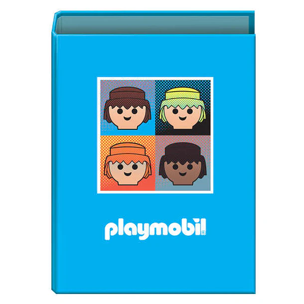 Dohe Playmobil Core Carpeta Tamaño Folio - 4 Anillas Mixtas 40mm - Fabricada en Carton Forrado