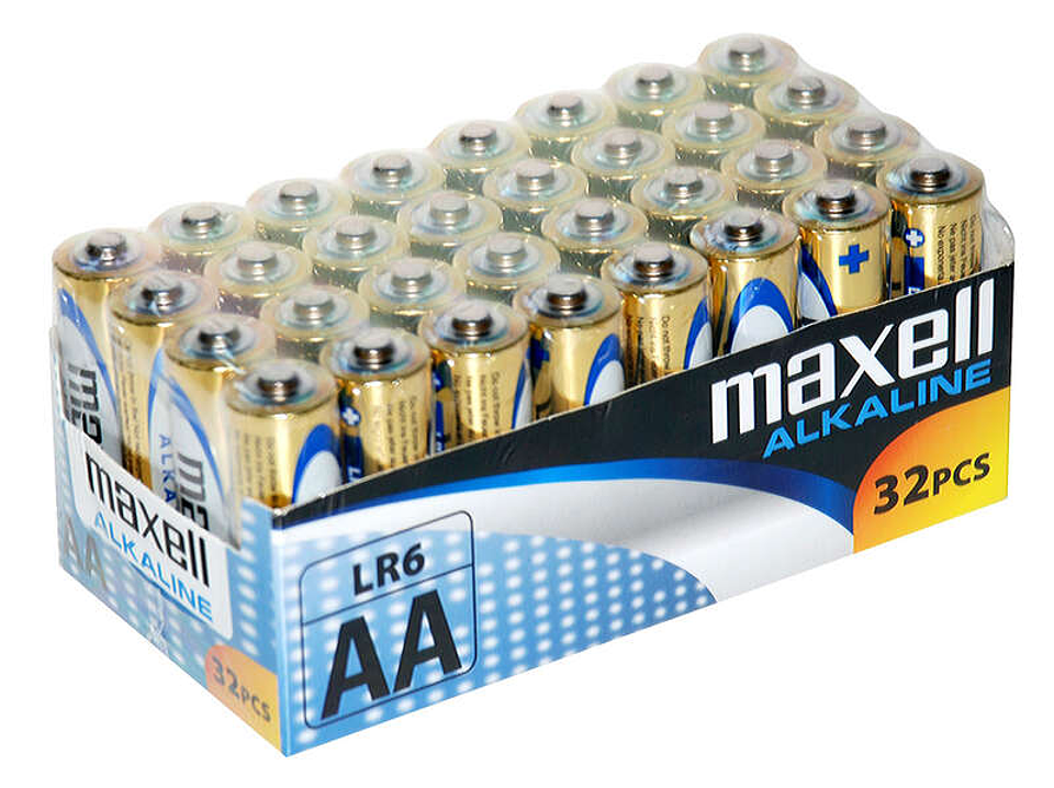 Maxell Pack de 32 Pilas Alcalinas LR06 AA 1.5V 1