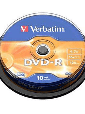 Verbatim DVD-R 16x 4.7GB (Tarrina 10 Uds)