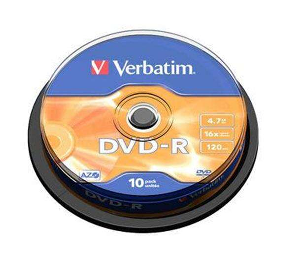 Verbatim DVD-R 16x 4.7GB (Tarrina 10 Uds) 1