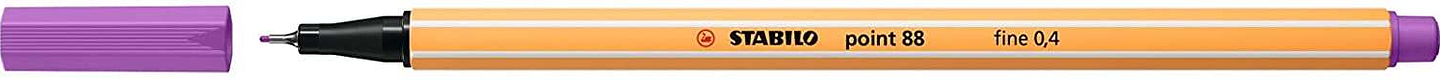 Stabilo Point 88 Rotulador de Punta Fina de Fibra - Trazo de 0.4 mm - Tinta con Base de Agua - Color Ciruela 1