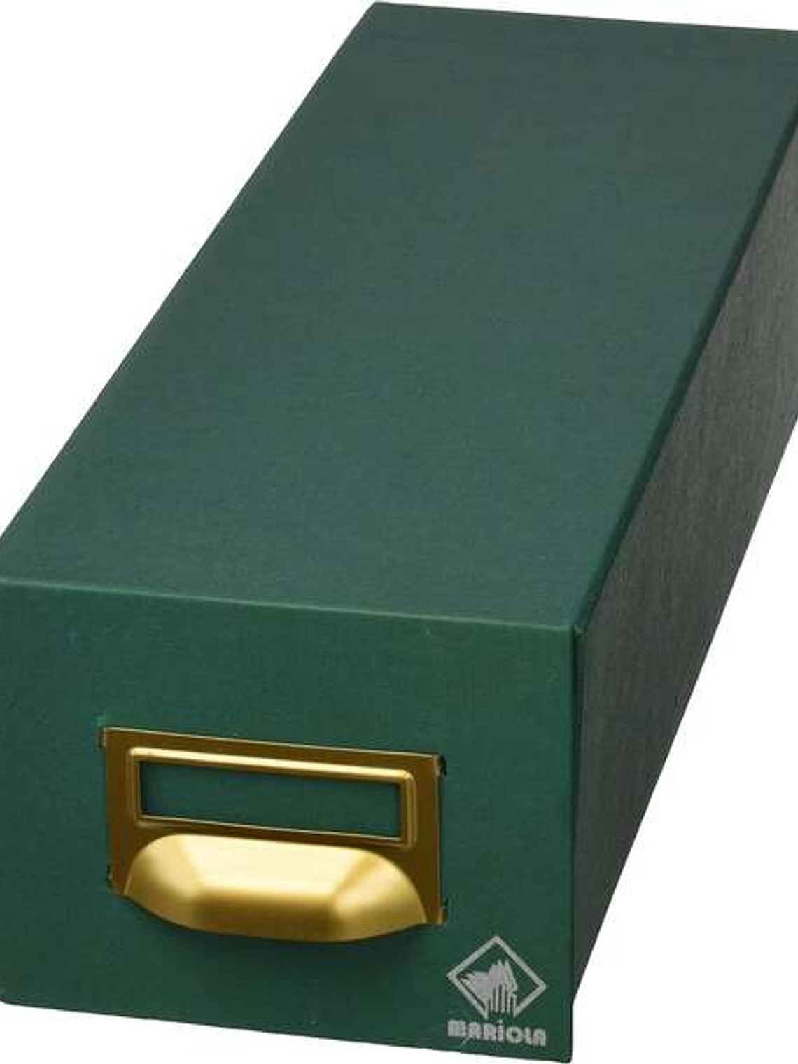 Mariola Fichero Carton Forrado en Geltex Nº1 para 1000 Fichas - Medidas 125x95x350mm - Resistente y Duradero - Color Verde 1