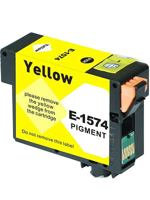 Epson T1574 Amarillo Cartucho de Tinta Pigmentada Generico - Reemplaza C13T15744010
