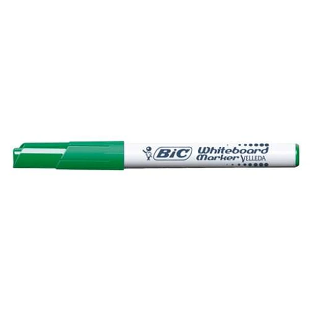 Bic Velleda 1741 Marcador para Pizarra - Punta de 4.5 mm - Trazo 1.4mm - Tinta con Base de Acetona - Borrado Optimo - Larga Duracion - Color Verde