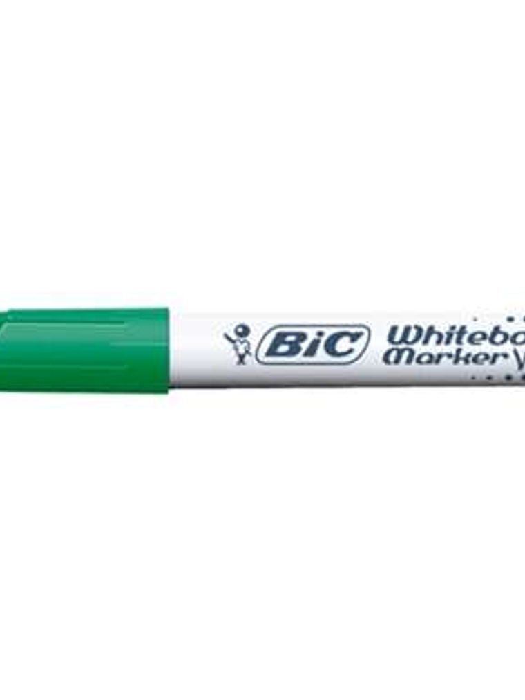 Bic Velleda 1741 Marcador para Pizarra - Punta de 4.5 mm - Trazo 1.4mm - Tinta con Base de Acetona - Borrado Optimo - Larga Duracion - Color Verde 1