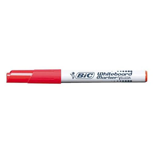 Bic Velleda 1741 Marcador para Pizarra - Punta de 4.5 mm - Trazo 1.4mm - Tinta con Base de Acetona - Borrado Optimo - Larga Duracion - Color Rojo