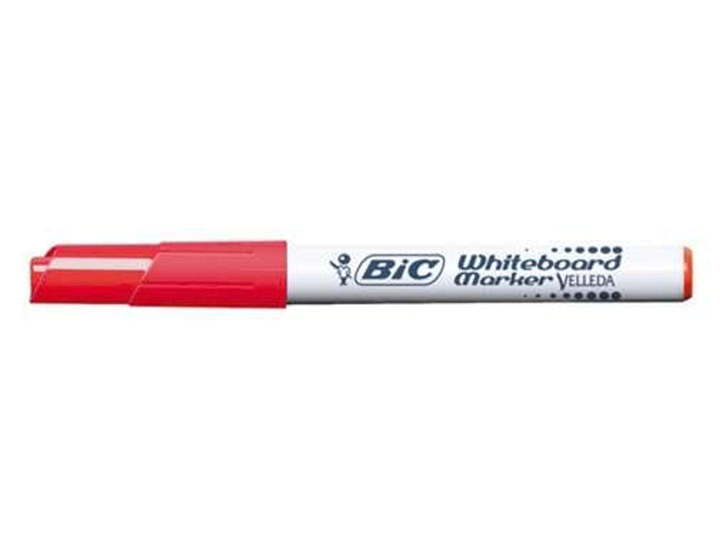 Bic Velleda 1741 Marcador para Pizarra - Punta de 4.5 mm - Trazo 1.4mm - Tinta con Base de Acetona - Borrado Optimo - Larga Duracion - Color Rojo 1