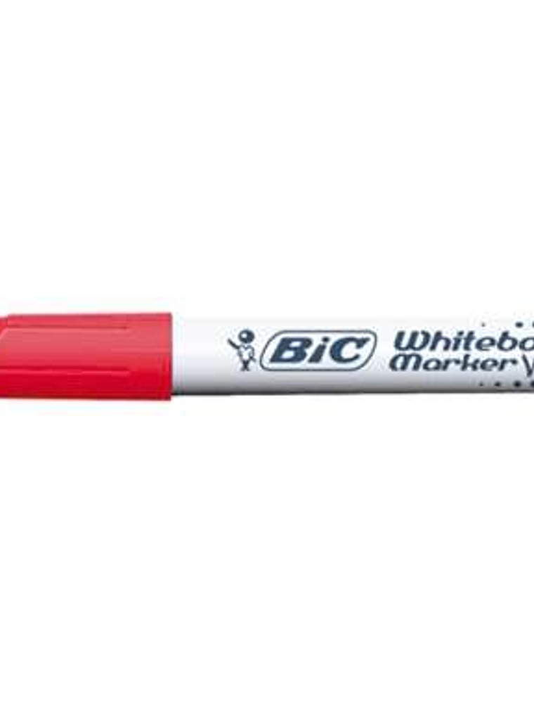Bic Velleda 1741 Marcador para Pizarra - Punta de 4.5 mm - Trazo 1.4mm - Tinta con Base de Acetona - Borrado Optimo - Larga Duracion - Color Rojo 1