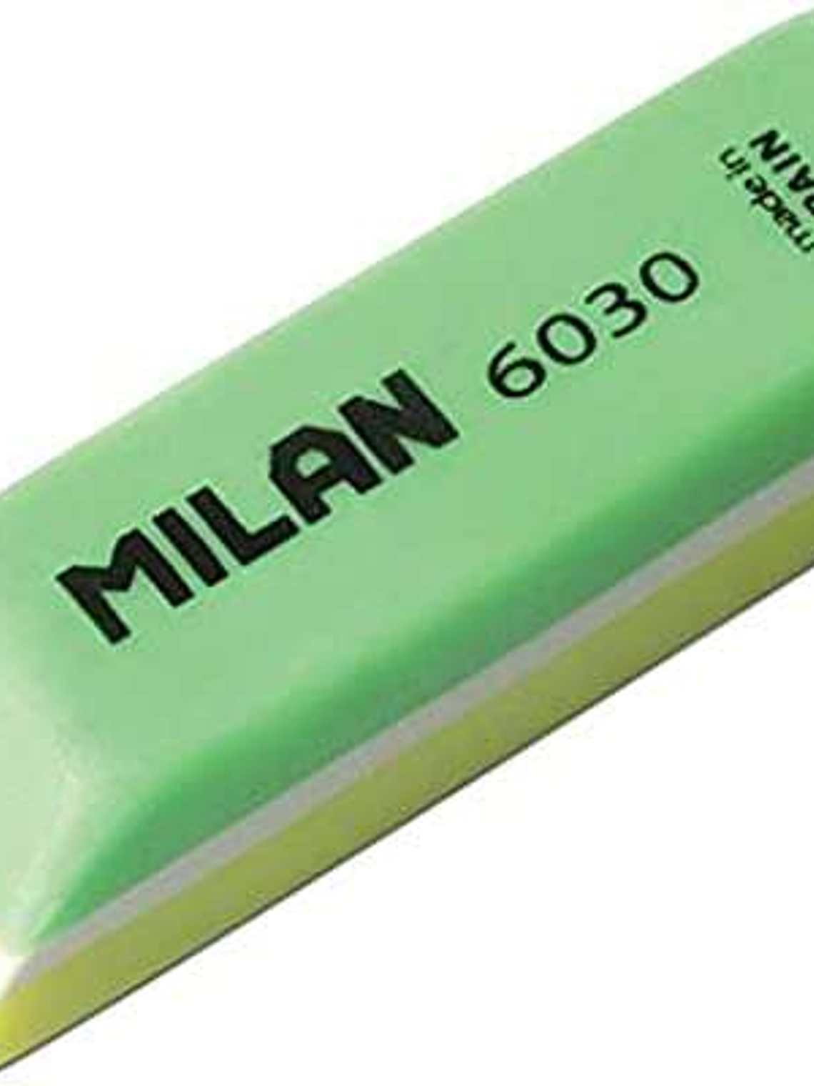 Milan Nata 6030 Goma de Borrar Biselada Bicolor - Plastico - No Daña el Papel - Colores Surtidos 1