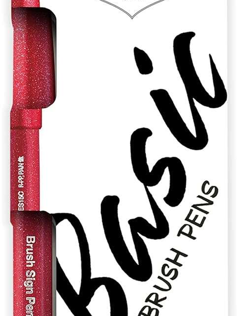 Pentel Brush Sing Pen Basic Pack de 4 Rotuladores con Punta de Pincel - Lineas Finas o Gruesas dependiendo de la Presion - Fabricados con 81% de Plast 1