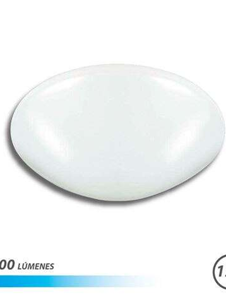 Elbat Lampara LED - Potencia 12W - Lumenes 1200 - Luz Fria 6500K - Ac 175-265V - Diametro 23cm - Angulo 180º - 30.000 Horas - Color Blanco 1