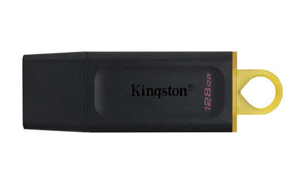 Kingston DataTraveler Exodia Memoria USB 128GB - USB 3.2 Gen 1 - Con Tapa - Enganche para Llavero - Color Negro (Pendrive) 1