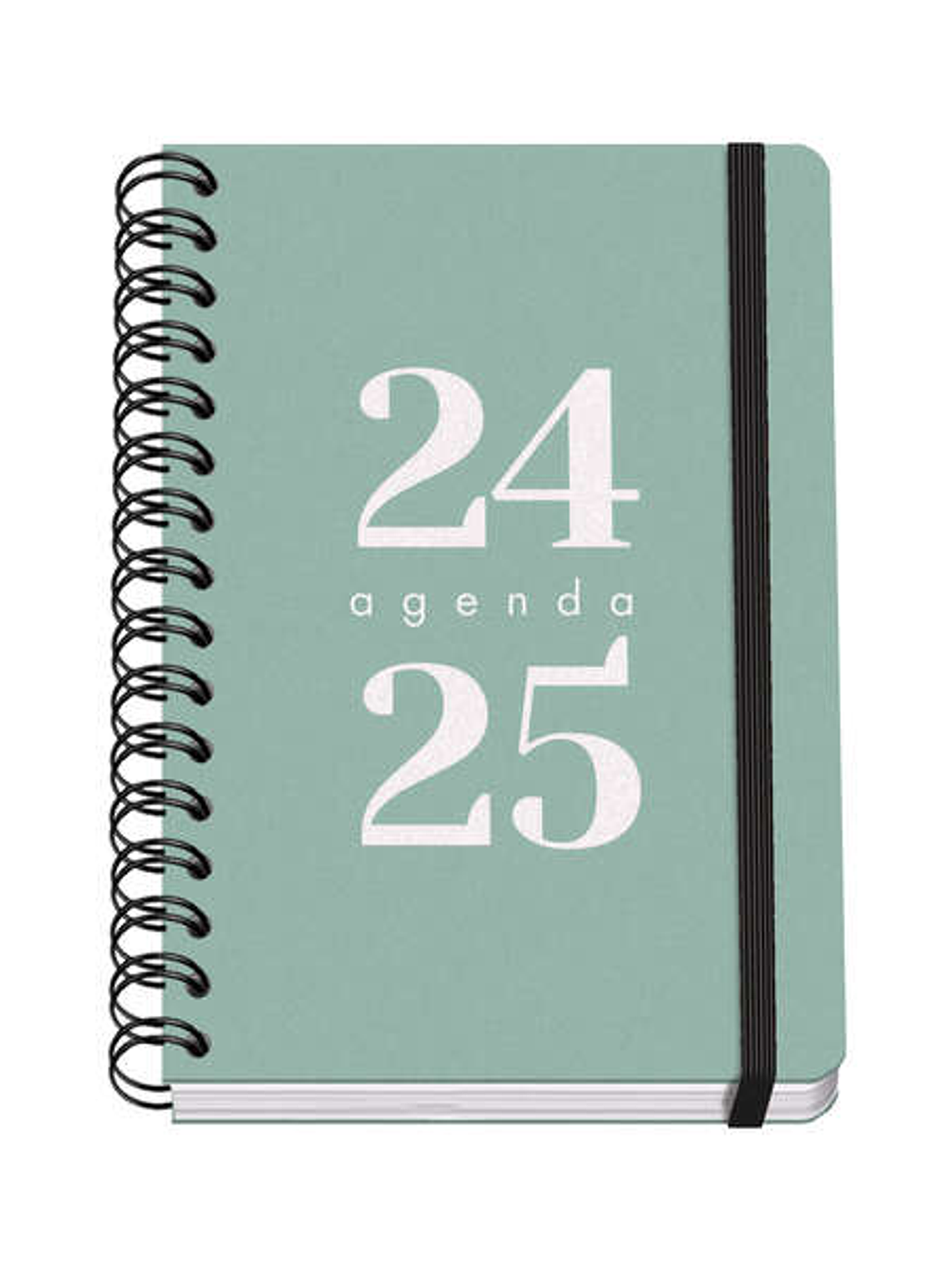 Dohe Grammar Agenda Escolar Espiral A5 - Semana Vista - Papel 80g/m2 - Cubierta de Polipropileno - Cierre de Goma Elastica - Tamaño 15x21cm - Color Ve 1