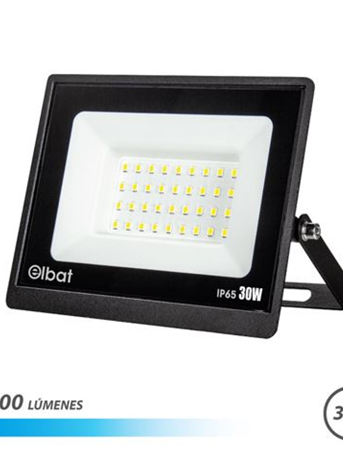 Elbat Foco LED Serie Super Slim 30W - 2700 Lumenes - 6500K Luz Fria - IP65 Para Uso en Exterior 1