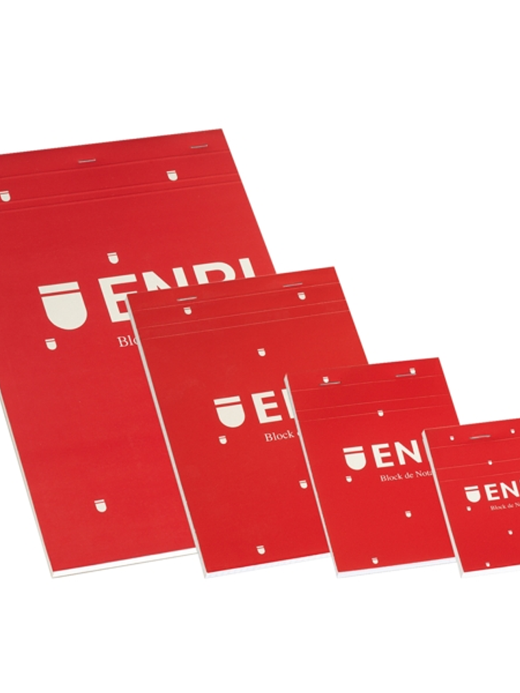 Enri A5 Tapa Blanda Bloc de Notas Grapado 4x4 80 Hojas Rojo - Tamaño A5 - Tapa Blanda - Grapado 4x4 - 80 Hojas - Color Rojo 1