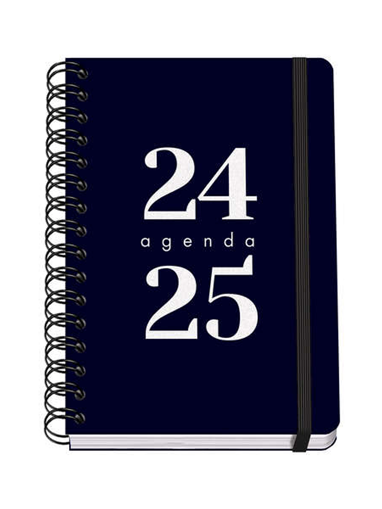 Dohe Grammar Agenda Escolar Espiral A5 - Semana Vista - Papel 80g/m2 - Cubierta de Polipropileno - Cierre de Goma Elastica - Tamaño 15x21cm - Color Ne 1