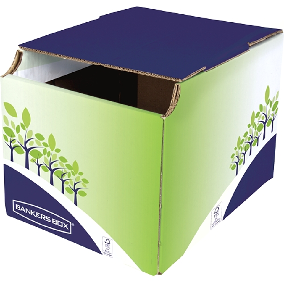 Bankers Box Papelera de Sobremesa en Carton Onda B - Capacidad 16 Litros - Certificacion FSC - Ideal para Reciclado de Papel 1