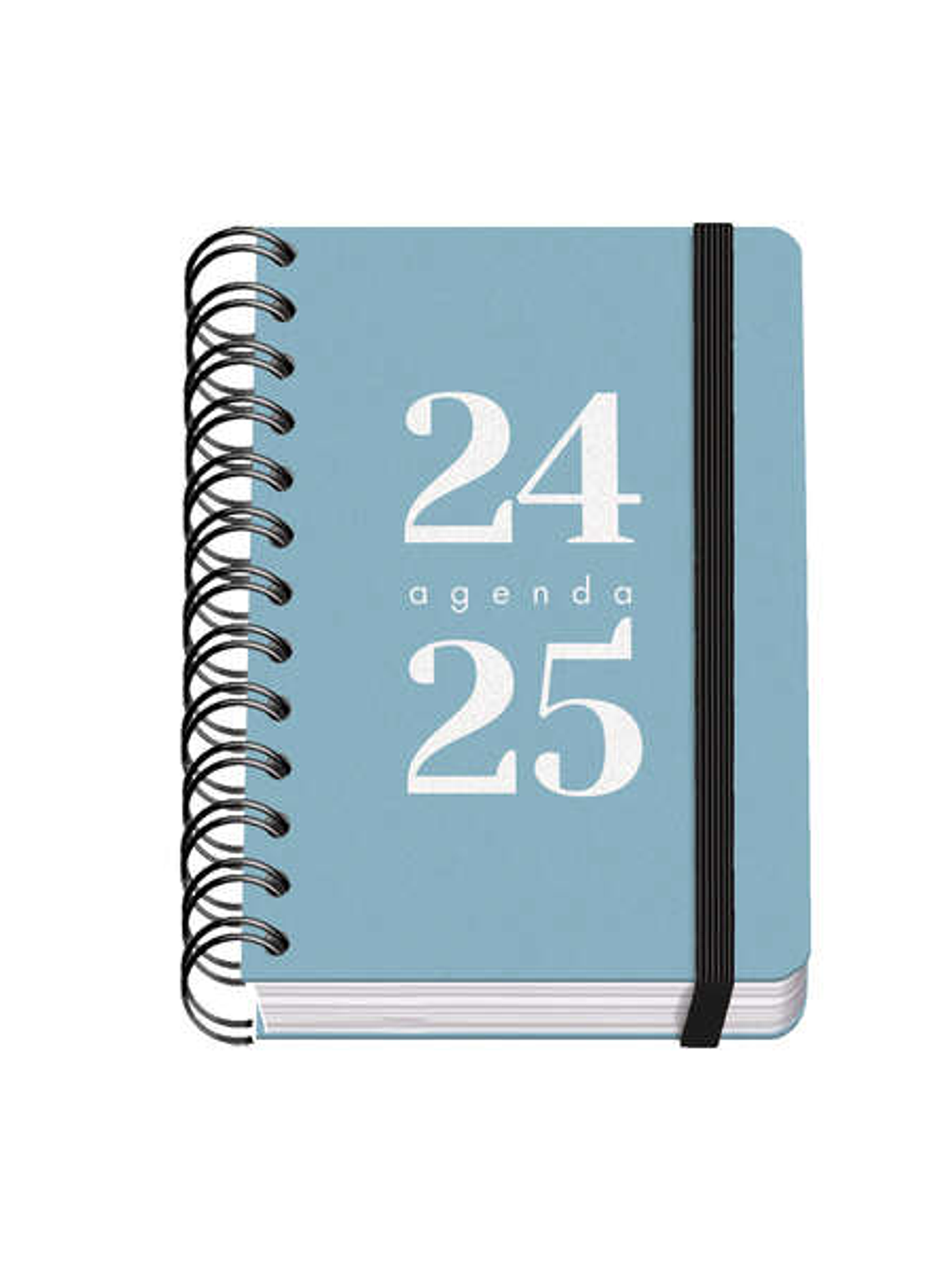 Dohe Grammar Agenda Escolar Espiral A6 - Dia Pagina - Papel 80g/m2 - Cubierta de Polipropileno - Cierre de Goma Elastica - Tamaño 10x15cm - Color Azul 1