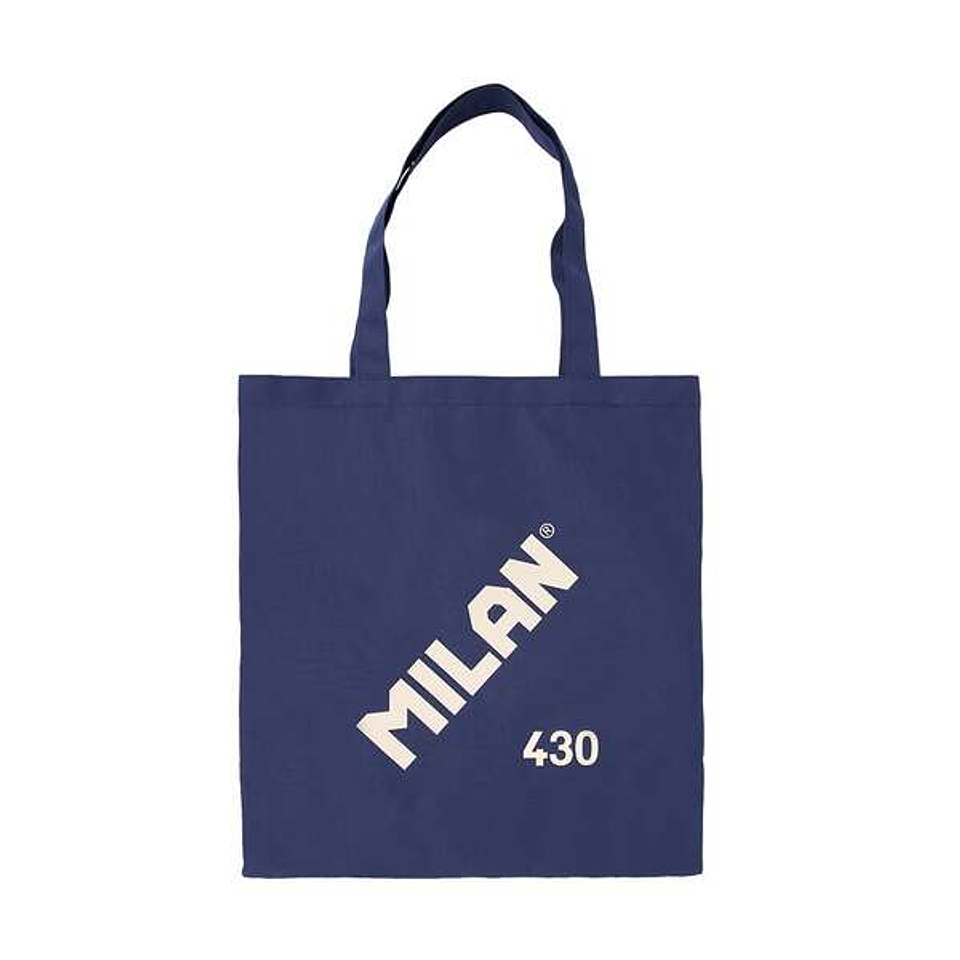 Milan Serie 1918 Tote Bag Bolsa de Tela - Tamaño  50x38x41cm - Asa Larga 27cm - Tejido 'ripstop' - Color Azul Oscuro 1