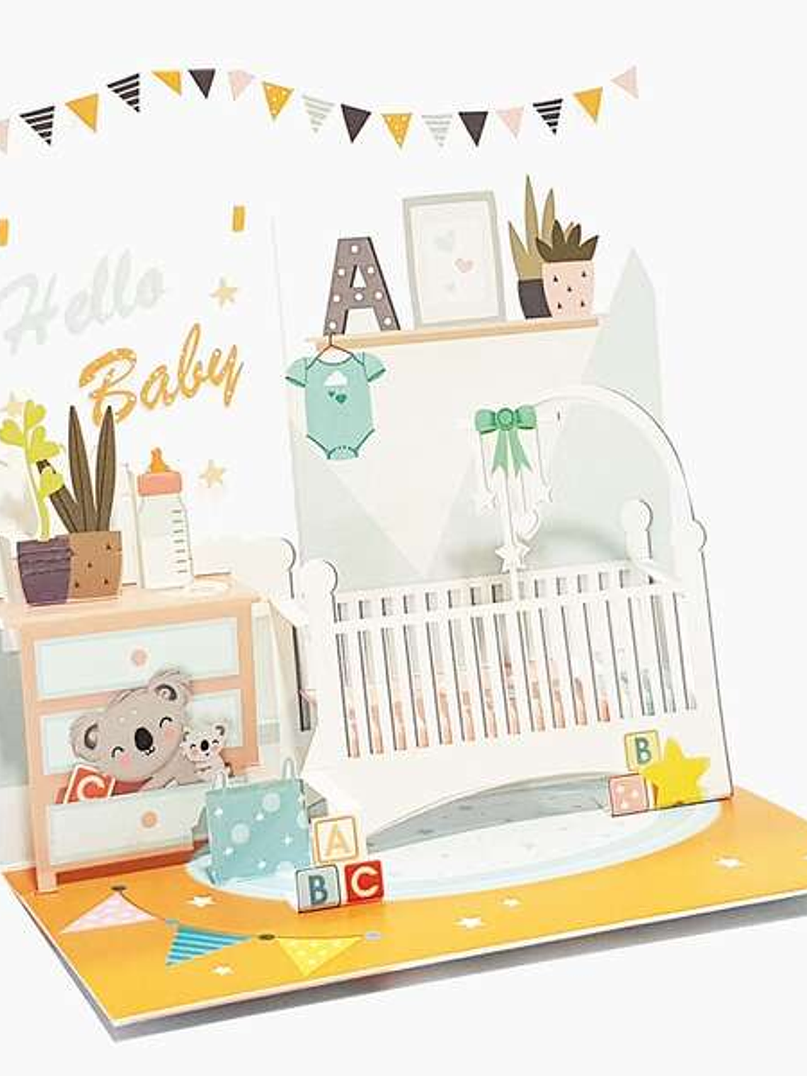 Pictura Tarjeta 3D Pop-Up - 16x16cm - Tematica Bebes - Embolsada Individualmente - Incluido Sobre Blanco - Papel con Certificacion FSC 1