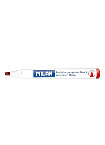 Milan Rotuladores para Pizarra Blanca con Punta Biselada - Punta 1 - 4 mm - Tinta a Base de Alcohol - Borrable en Seco - Color Rojo