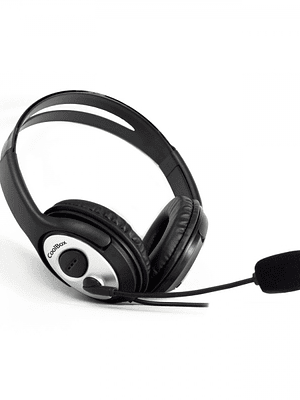 Coolbox CoolChat 3.5 Auriculares con Microfono - Diadema Ajustable - Almohadillas Acolchadas - Control de Volumen - Cable de 2m - Color Negro