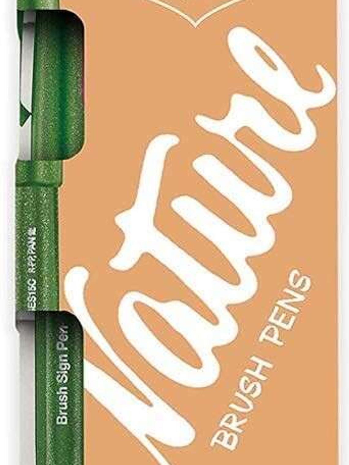 Pentel Brush Sing Pen Nature Pack de 4 Rotuladores con Punta de Pincel - Lineas Finas o Gruesas dependiendo de la Presion - Fabricados con 81% de Plas 1