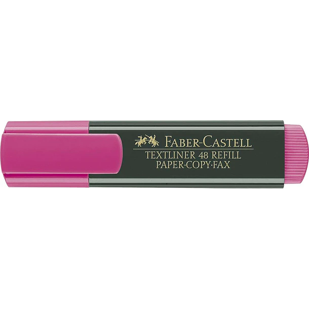 Faber-Castell Rotulador Marcador Fluorescente Textliner 48 - Punta Biselada - Trazo entre 1.2mm y 5mm - Tinta con Base de Agua - Color Rosa
