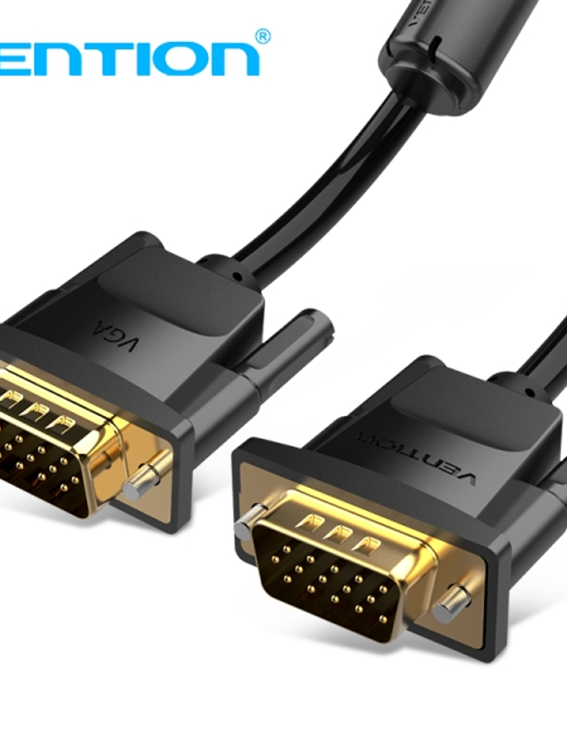 Vention Cable VGA (3+9) - Alta Definicion 1080P - Blindaje EMI - Conectores Chapados en Oro - 10m - Color Negro 1