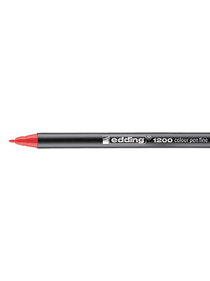 Edding 1200 Rotulador - Punta Redonda - Trazo entre 0.5 y 1 mm. - Tinta con Base de Agua - Color Rojo