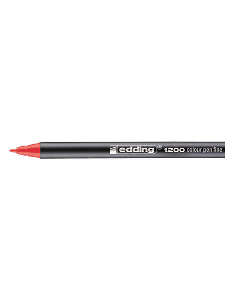 Edding 1200 Rotulador - Punta Redonda - Trazo entre 0.5 y 1 mm. - Tinta con Base de Agua - Color Rojo 1