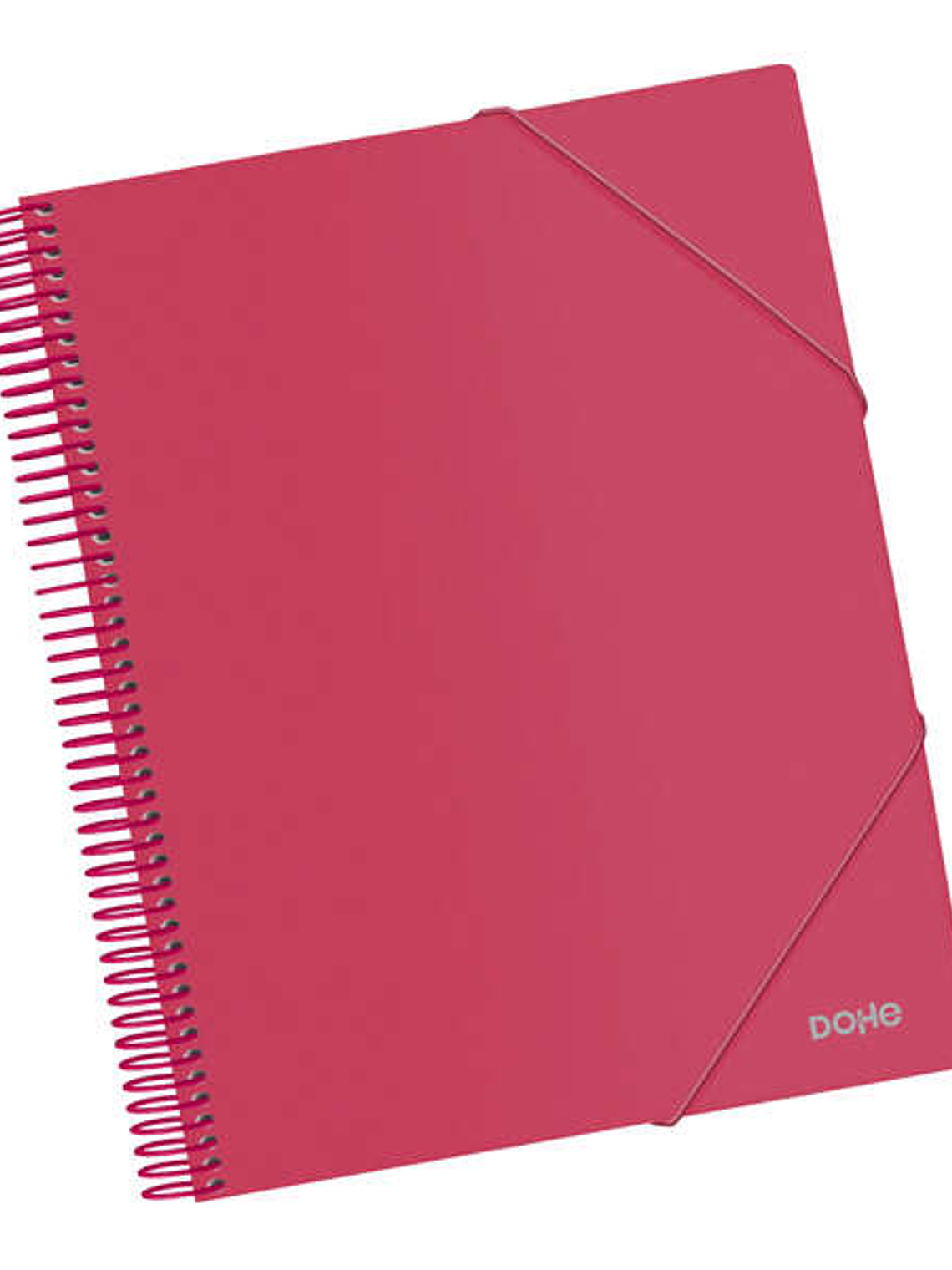 Dohe Carpeta con 40 Fundas Tamaño A4 - Tapa de Polipropileno Opaco de 800 Micras - Fundas Transparentes de 80 Micras - Espiral de Plastico de Color - 1