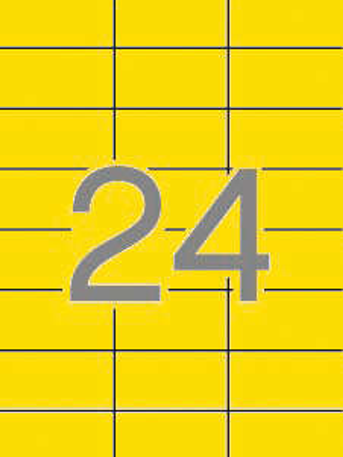 Apli Pack de 480 Etiquetas Rectangulares 70x37mm - 20 Hojas por 24 Etiquetas - Adhesivo Permanente - Cantos Rectos - Color Amarillo 1