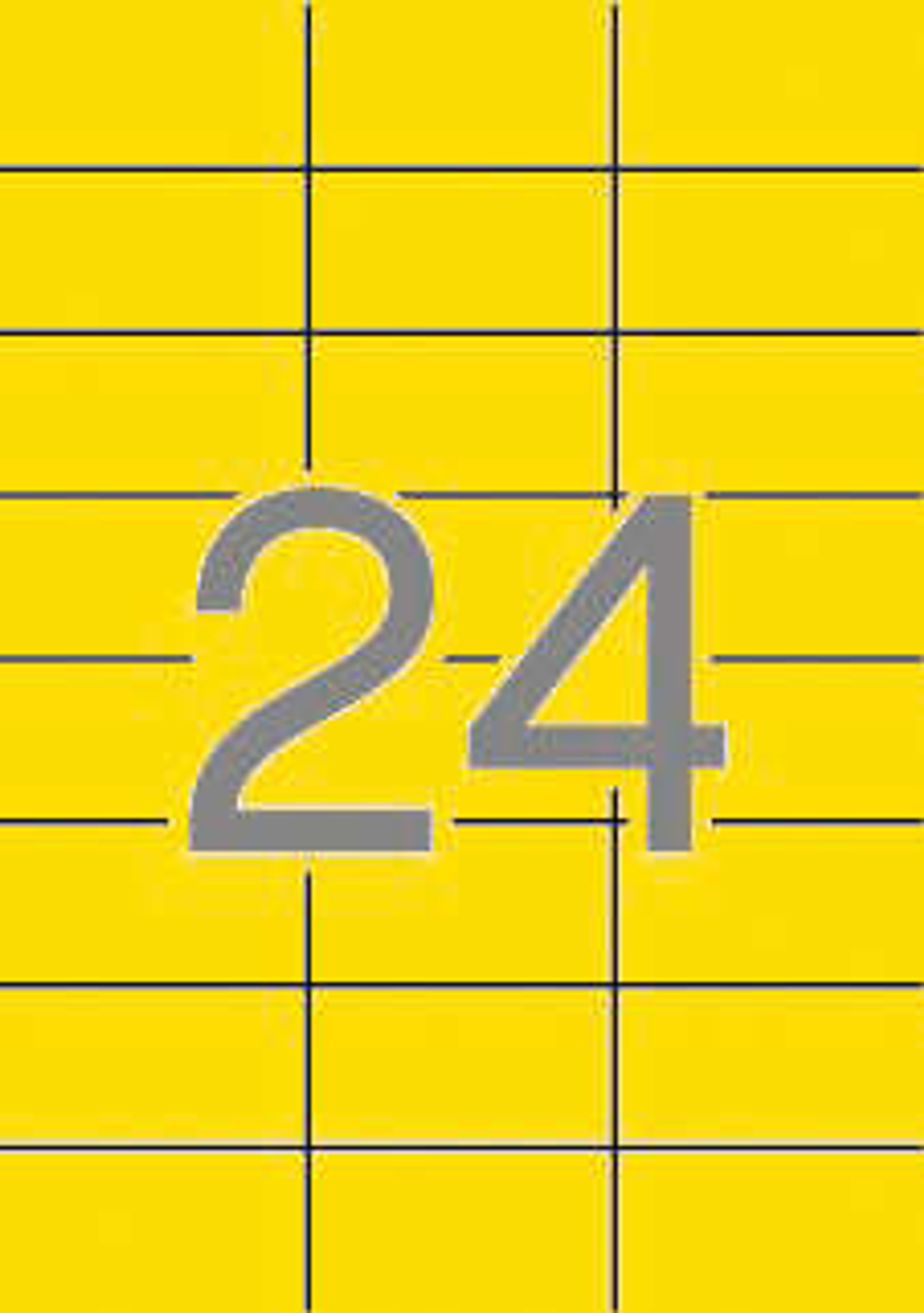 Apli Pack de 480 Etiquetas Rectangulares 70x37mm - 20 Hojas por 24 Etiquetas - Adhesivo Permanente - Cantos Rectos - Color Amarillo 1