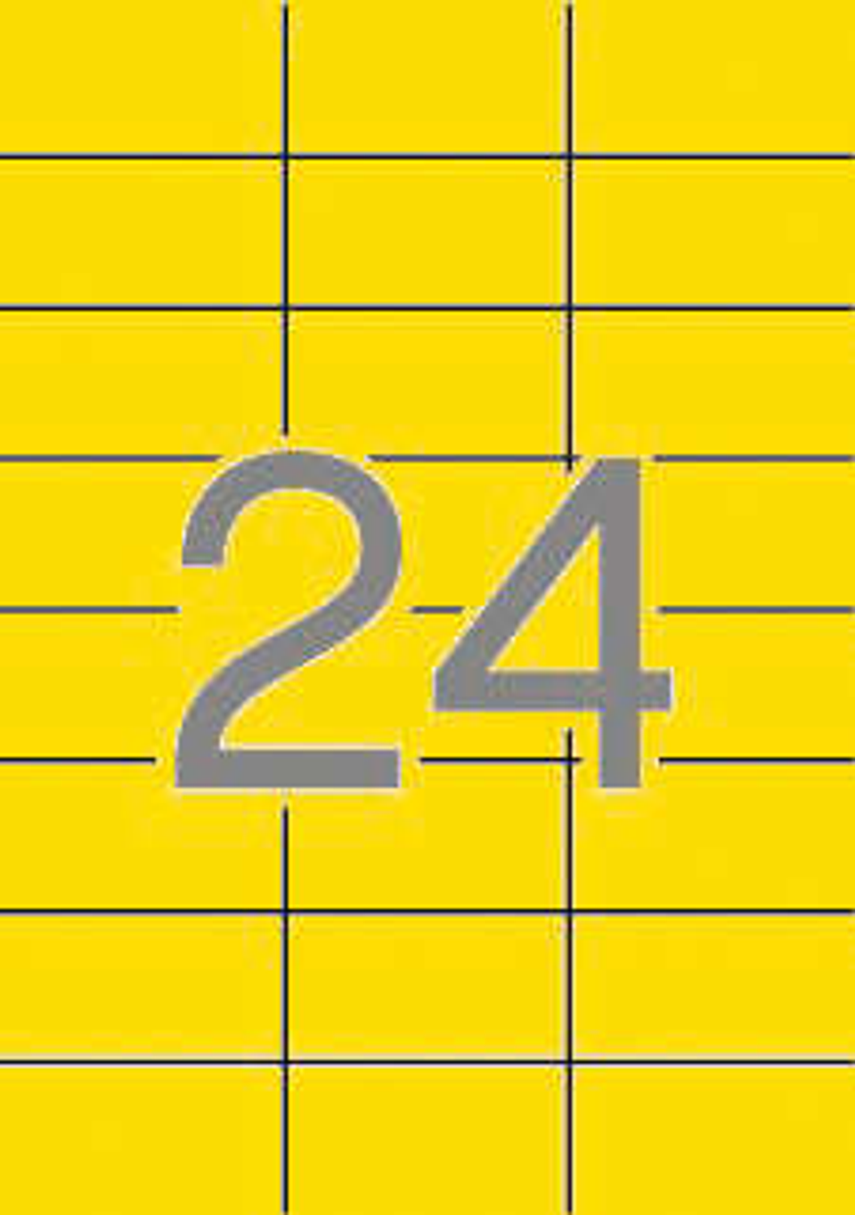 Apli Pack de 480 Etiquetas Rectangulares 70x37mm - 20 Hojas por 24 Etiquetas - Adhesivo Permanente - Cantos Rectos - Color Amarillo 1