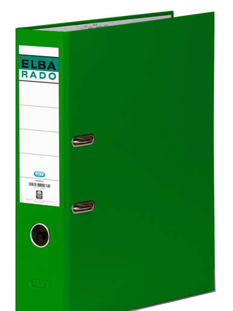 Elba Chic Archivador Tamaño A4 - Lomo de 80mm - Con Palanca y Rado - Forrado Exterior PVC - Color Verde 1